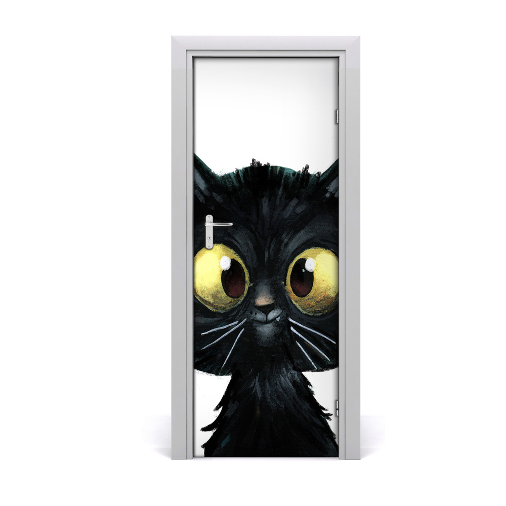 Samolepící fólie na dveře Mačka