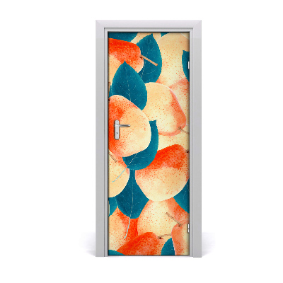 Samolepící tapeta na dveře Kruške i lišće