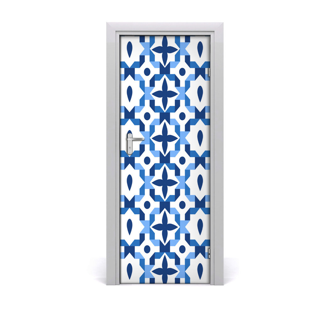 Tapeta na dveře Geometrijska plava pozadina