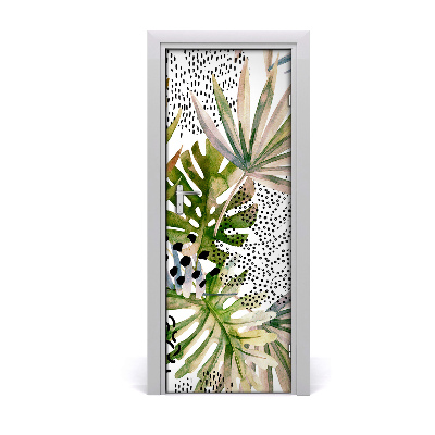 Tapeta na dveře s 3d efektem Točkasto palmino lišće