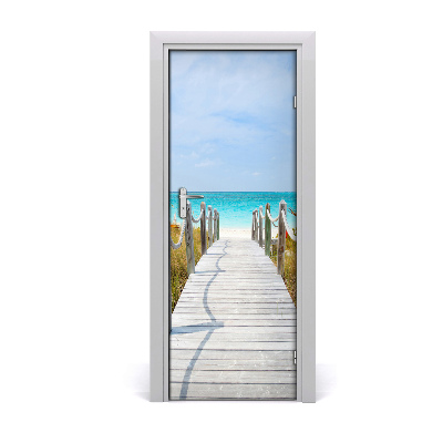 Tapeta na dveře s 3d efektem Put do plaže