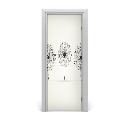 Samolepící fototapeta na dveře maslačka