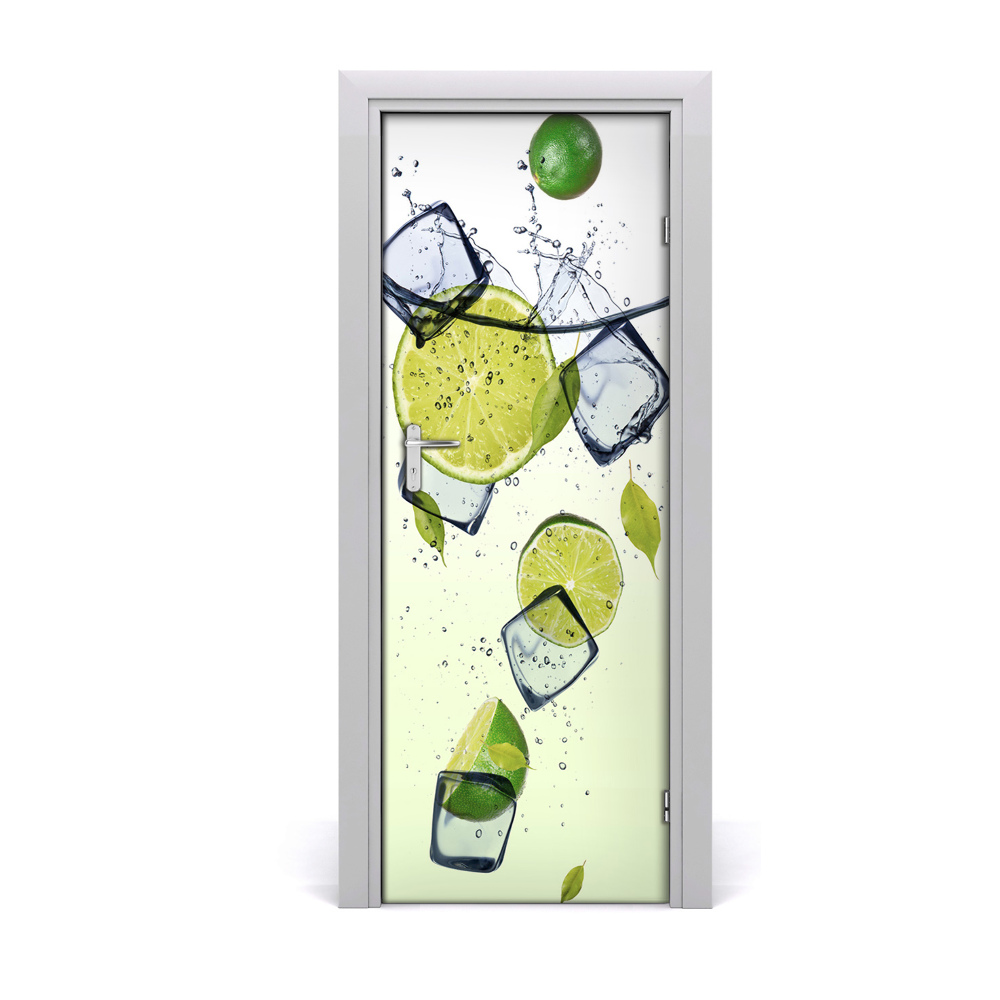 Tapeta na dveře s 3d efektem Limeta led