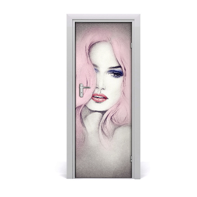 Samolepící fólie na dveře Apstraktna žena