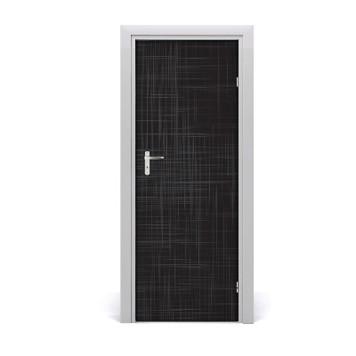 Tapeta na dveře Lanena crna tekstura