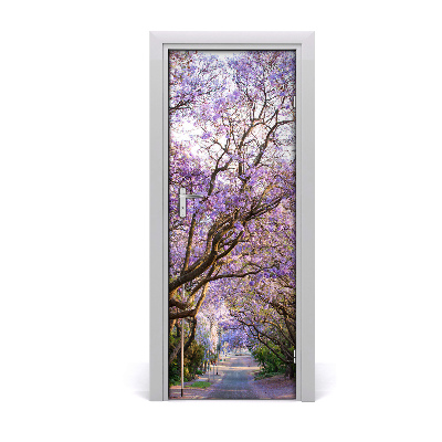 Obrazová tapeta na dveře Staza s Jacaranda drvećem
