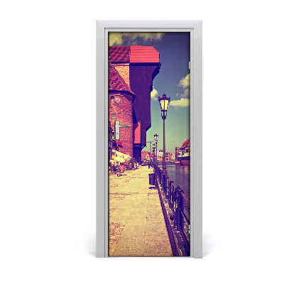 Samolepící tapeta na dveře Ulična svjetiljka uz more