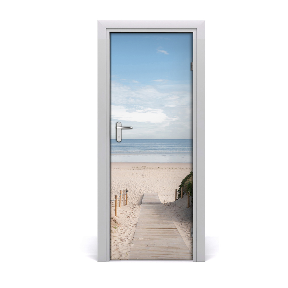 Samolepící fólie na dveře Put do plaže