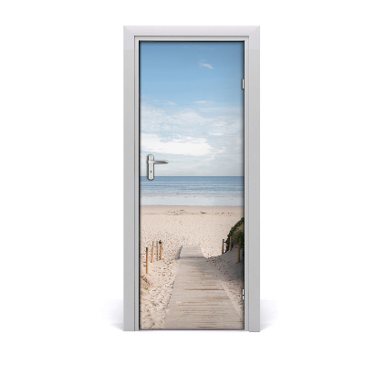 Samolepící fólie na dveře Put do plaže