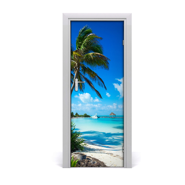 Tapeta na dveře s 3d efektem Plaža tropskog raja
