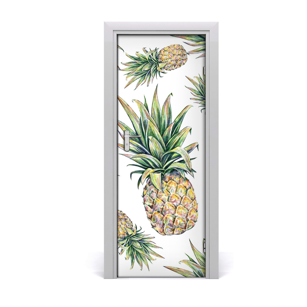 Tapeta na dveře s 3d efektem ananas