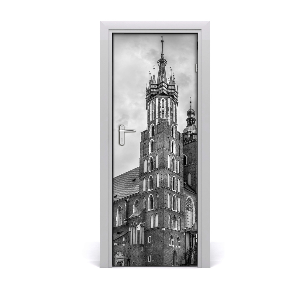 Fototapeta na dveře Krakow Poljska crno-bijeli