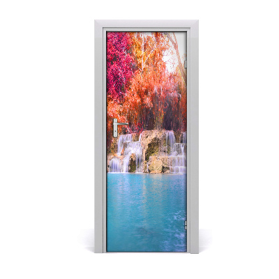 Samolepící tapeta na dveře Vodopad u šumi u jesen