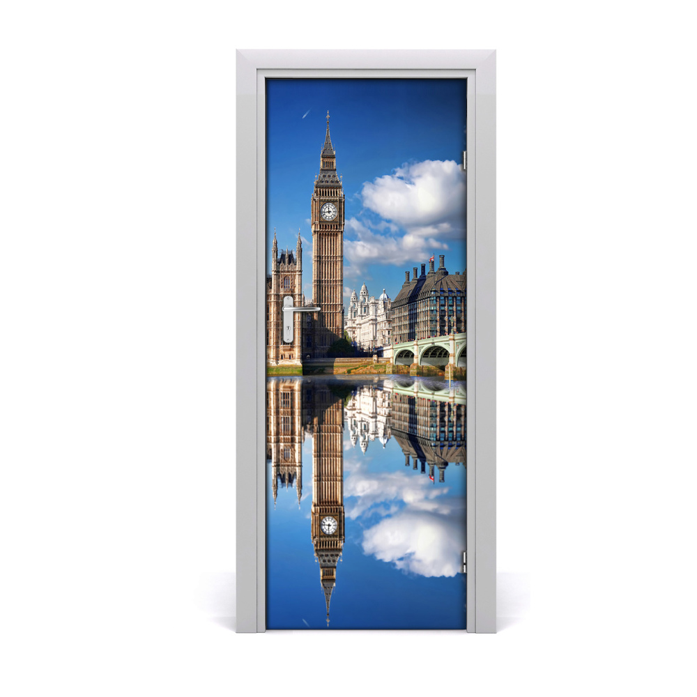 Fototapeta na dveře Odraz Big Bena u Londonu