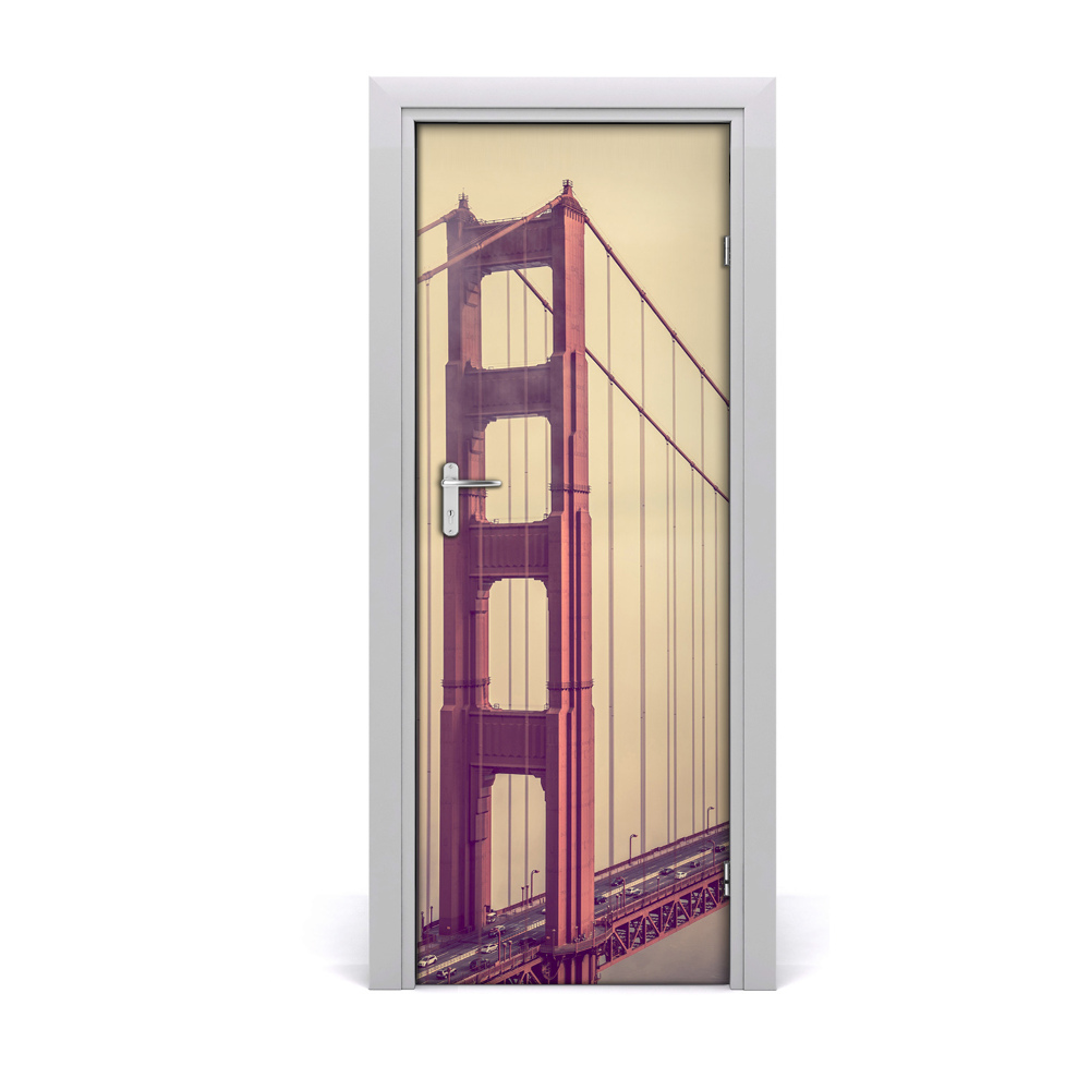 Samolepící fototapeta na dveře Most u magli San Francisca