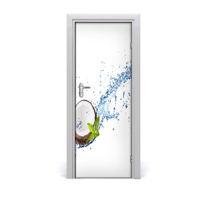 Obrazová tapeta na dveře Kokos s vodom