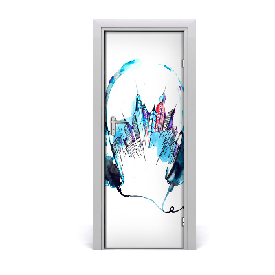 Obrazová tapeta na dveře Glazba grada