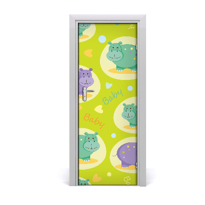 Samolepící fototapeta na dveře Nilski konji