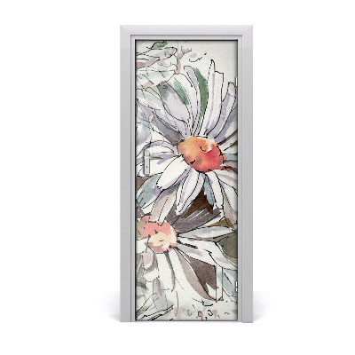 Samolepící fólie na dveře Akvarelne tratinčice