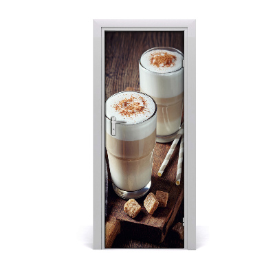 Samolepící fólie na dveře Kava s mlijekom