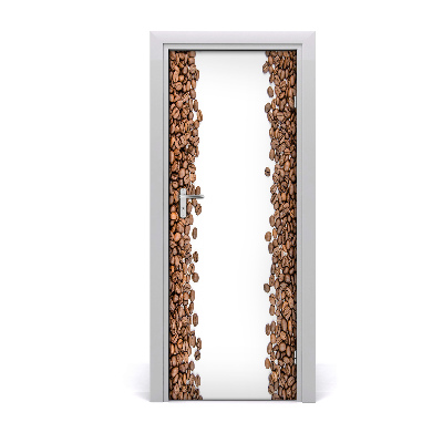Tapeta na dveře s 3d efektem Zrna kave