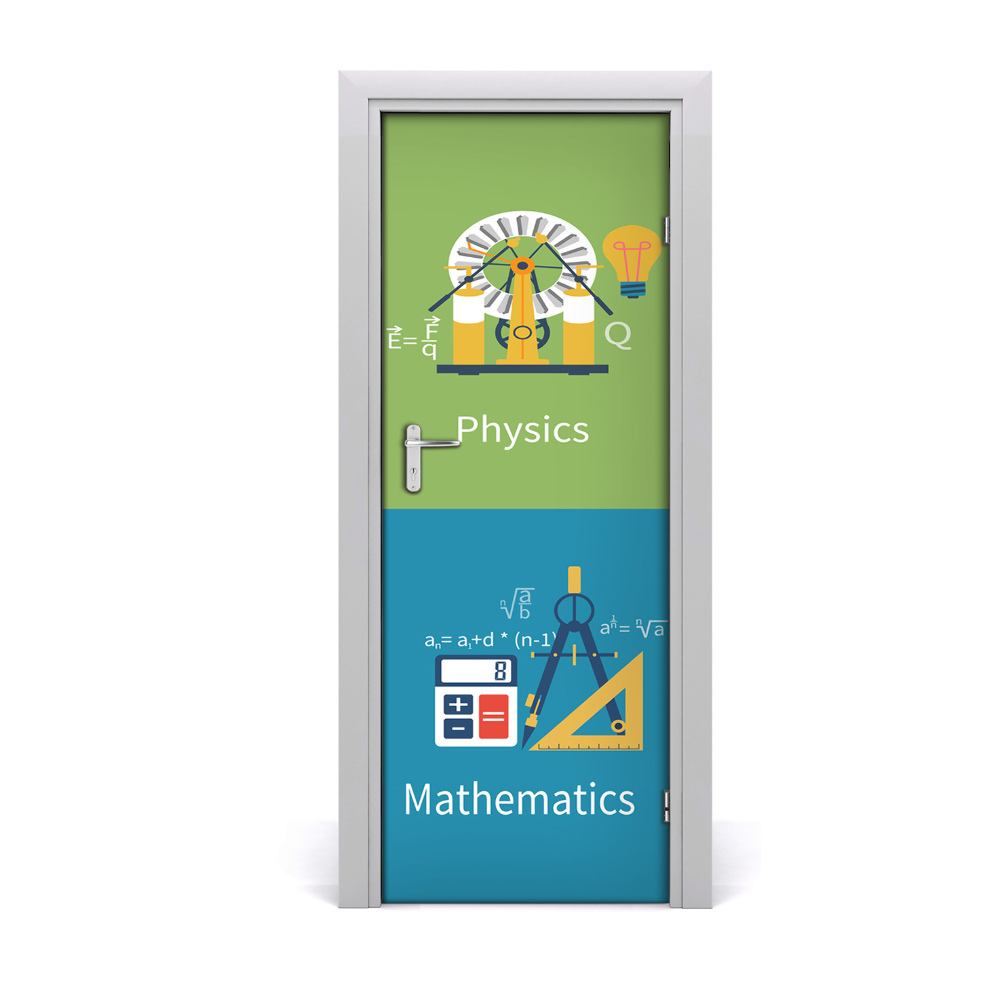 Obrazová tapeta na dveře Školski predmeti Matematika i fizika