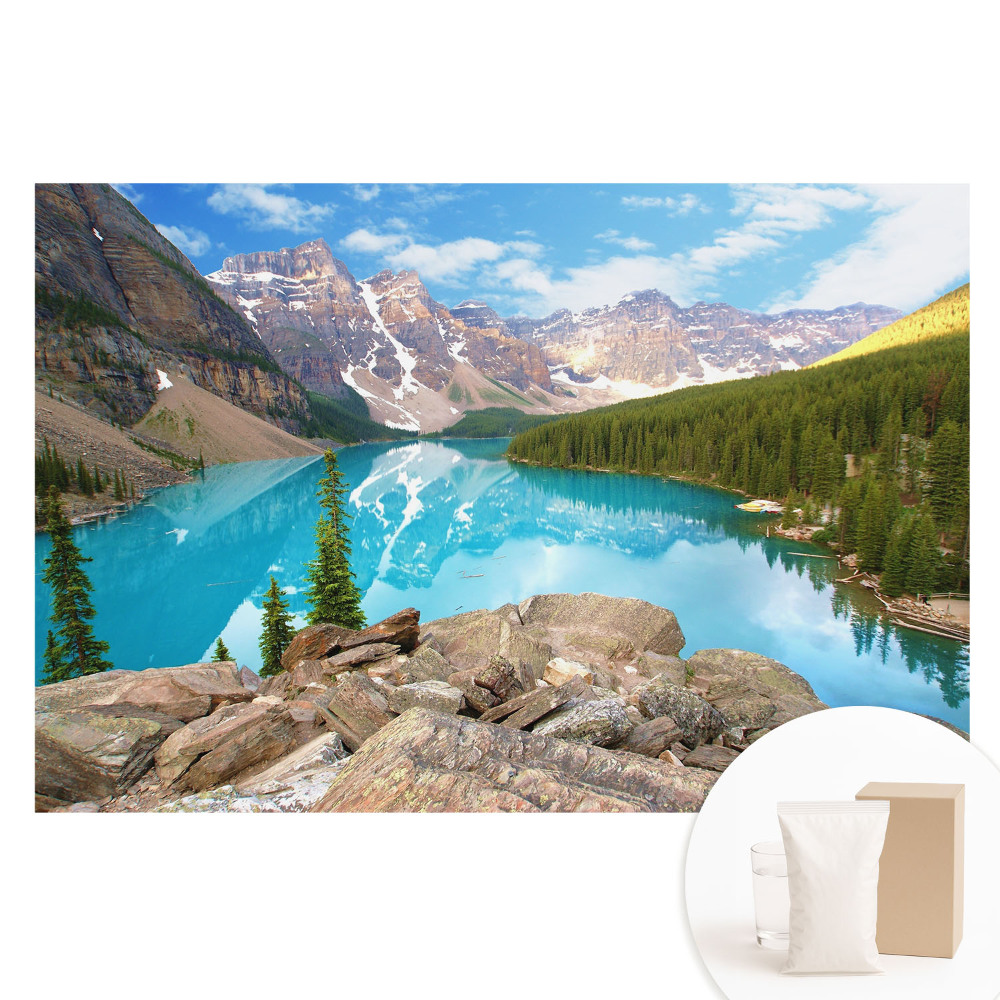 Netkaná tapeta Horské panorama jezera