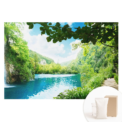 Netkaná tapeta Lesy, vodopády, jezero
