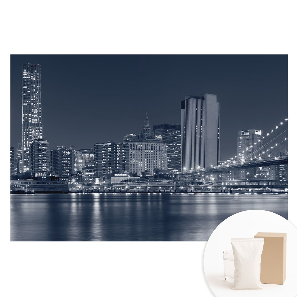 Fotografická tapeta na netkané textilii Noční panorama města