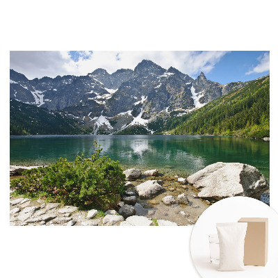 Netkaná fotografická tapeta Hory se odrážejí v jezeře