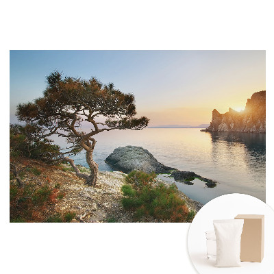 Fototapeta na netkané textilii Malebný západ slunce nad útesem