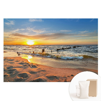 Netkaná tapeta s potiskem Západ slunce nad mořem