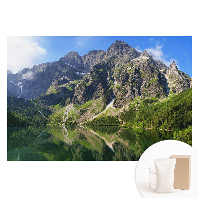 Netkaná tapeta Horské vrcholky nad jezerem