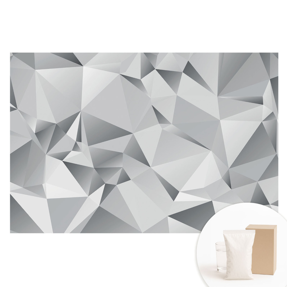 Velká fototapeta na zeď s motivem geometrických tvarů v duchu harmonie a symetrie
