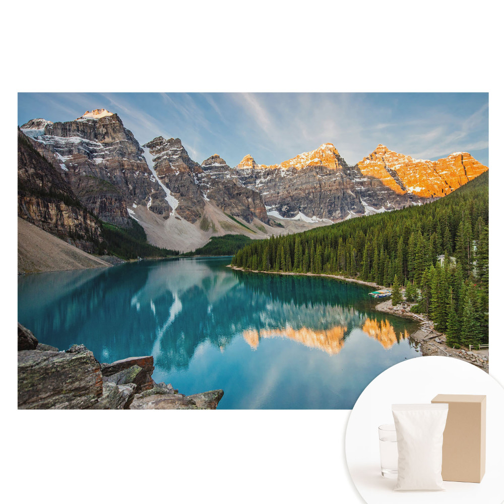 Fotografická tapeta na netkané textilii Horské panorama s jezerem