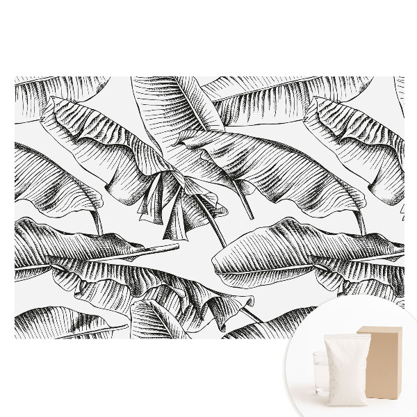 Fototapeta s potiskem na netkané textilii Klasické banánové listy