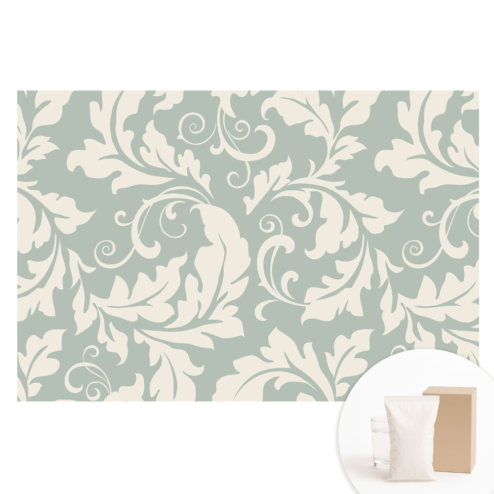 Netkaná fotografická tapeta Stylové listy na světlém pozadí