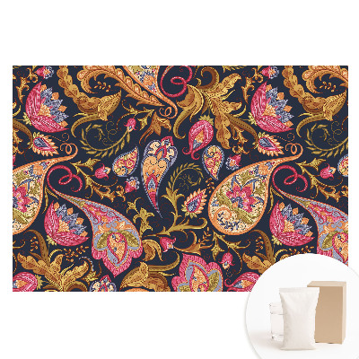 Netkaná tapeta s potiskem Květinový paisley vzor barevný elegantní