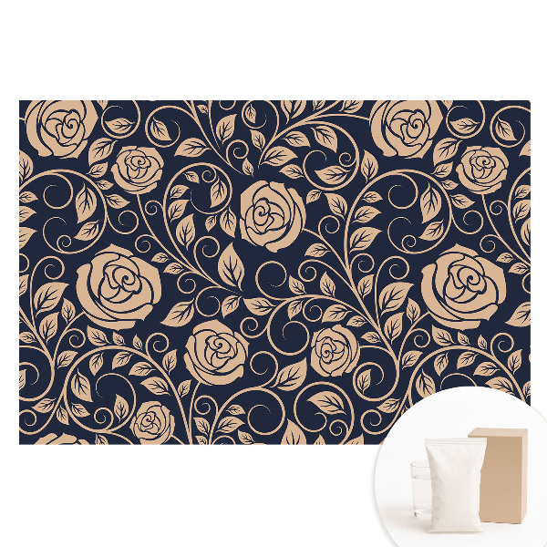 Velká fototapeta na zeď Klasické růže na tmavě modré