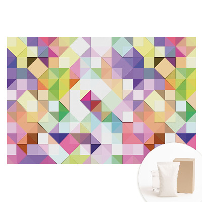 Fototapeta na vliesu s motivem geometrické mozaiky v zářivých barvách