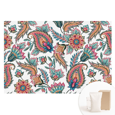 Netkaná tapeta Paisley vzor s květinami a listy