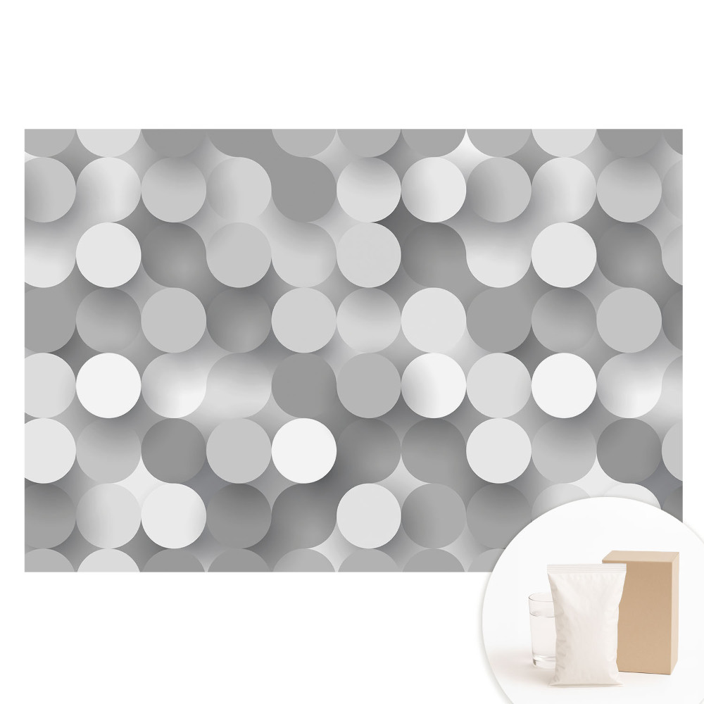 Fototapeta na netkané textilii Moderní šedé kruhy v harmonické kompozici