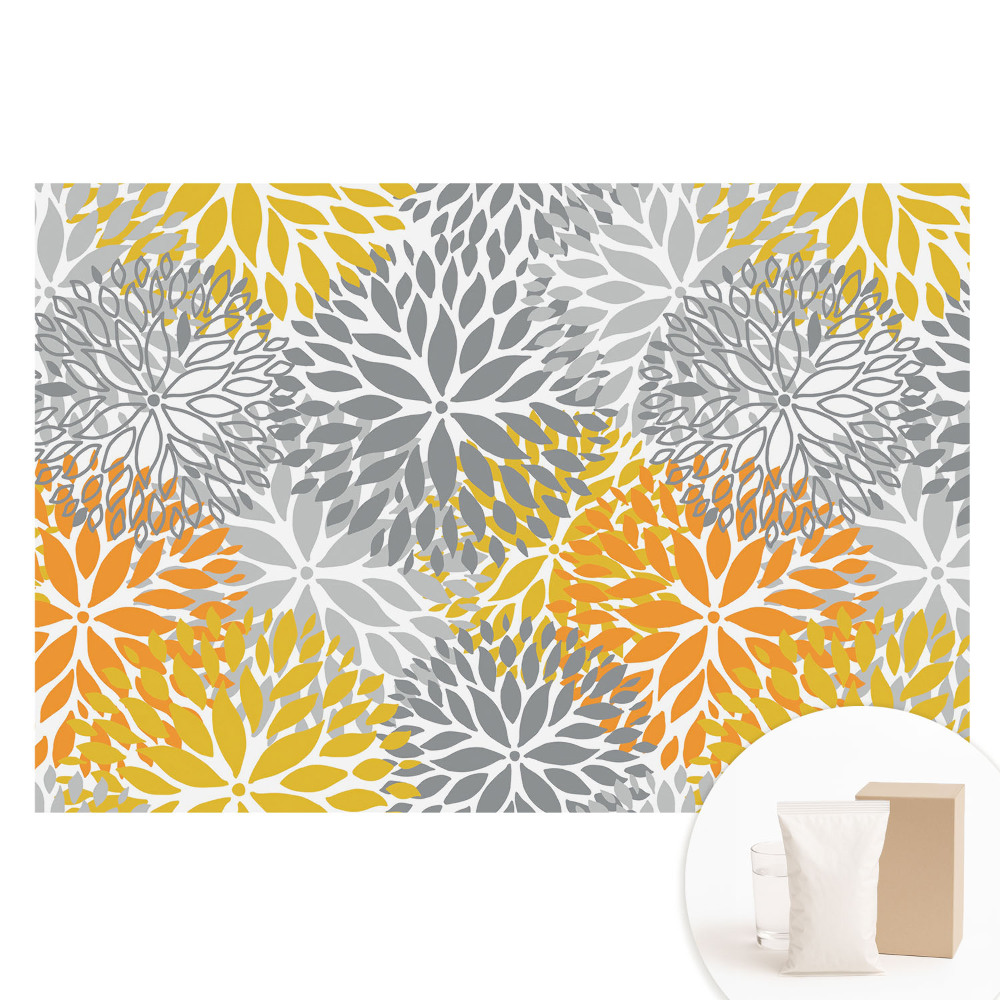 Velká fototapeta na zeď Energie květinových symetrických vzorů