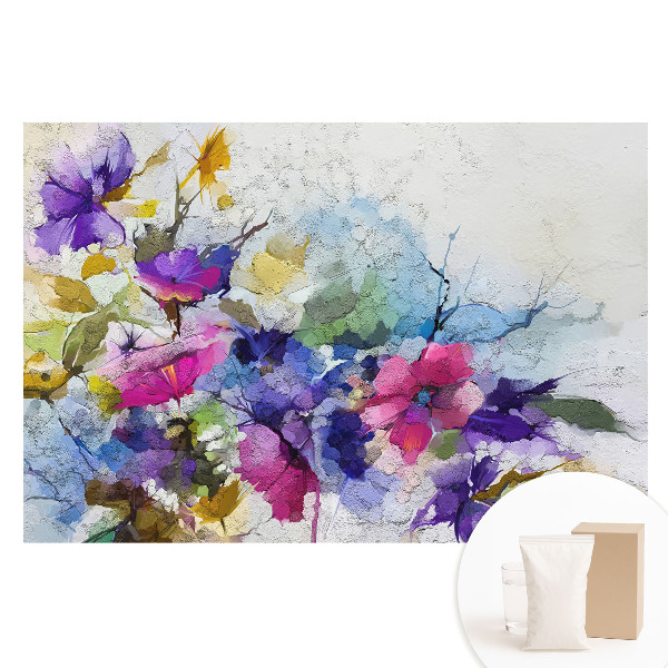 Netkaná tapeta Květiny v intenzivních barvách