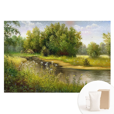 Fototapeta na netkané textilii Idylická krajina příroda les voda