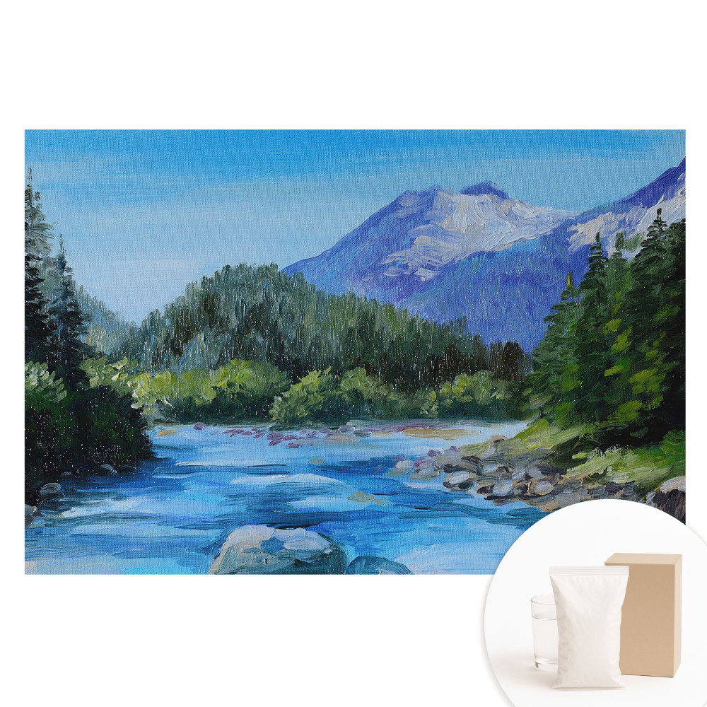 Fototapeta s potiskem na netkané textilii Krajina s horami