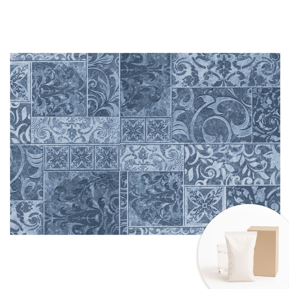 Velká fototapeta na zeď Modrý vintage vzor