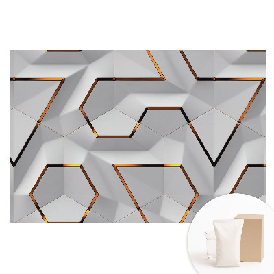 Netkaná tapeta s moderním geometrickým prostorovým vzorem