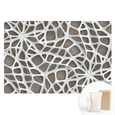 Fototapeta na netkané textilii Bílé organické struktury na hnědém pozadí