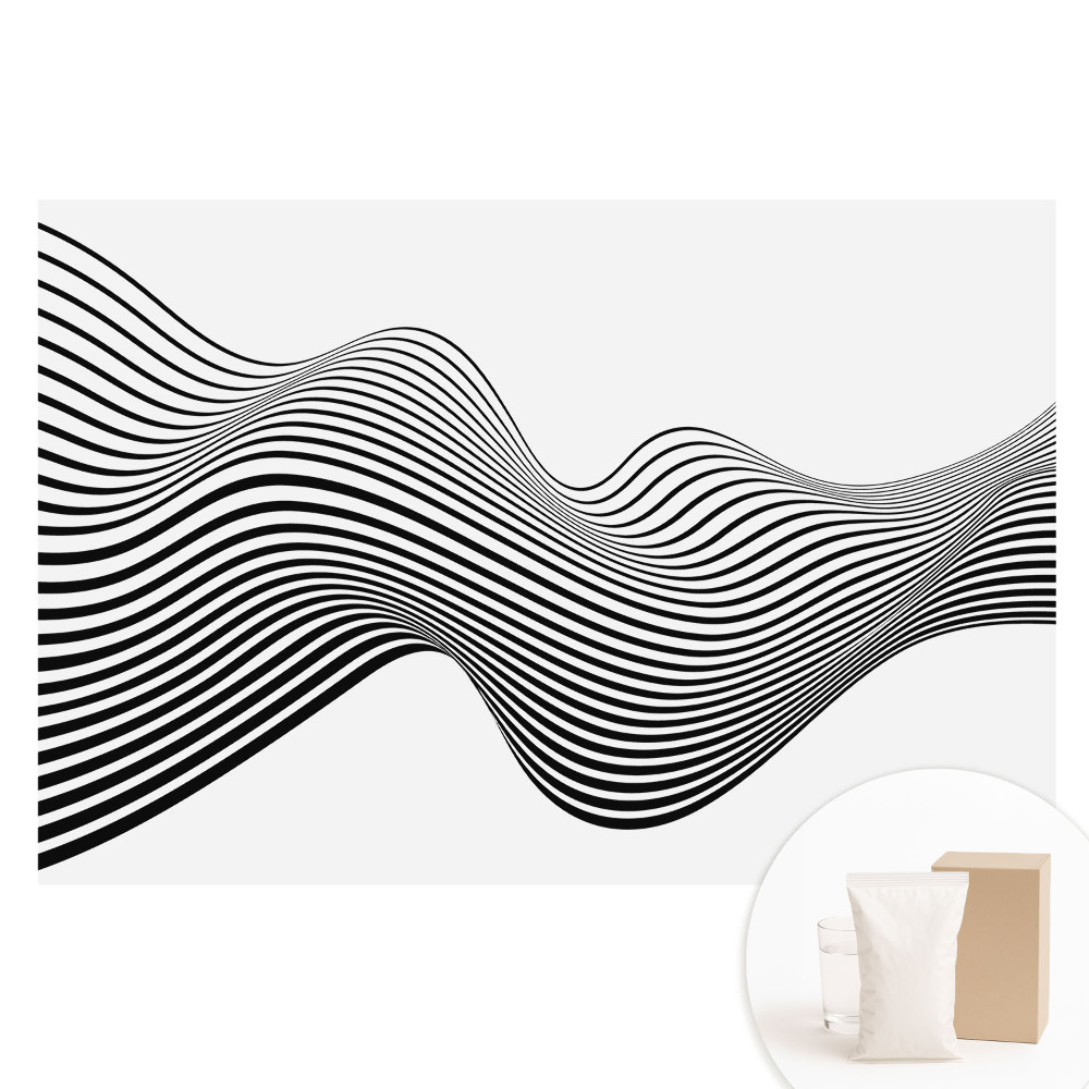 Fototapeta vlnité čáry minimalismus energie na netkané textilii